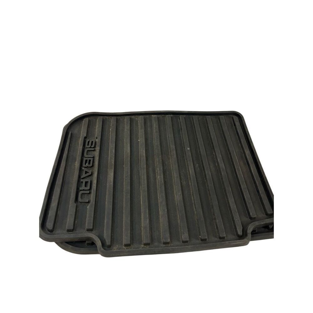 2 Subaru thick rubber floor black square mats 18"x14"‎